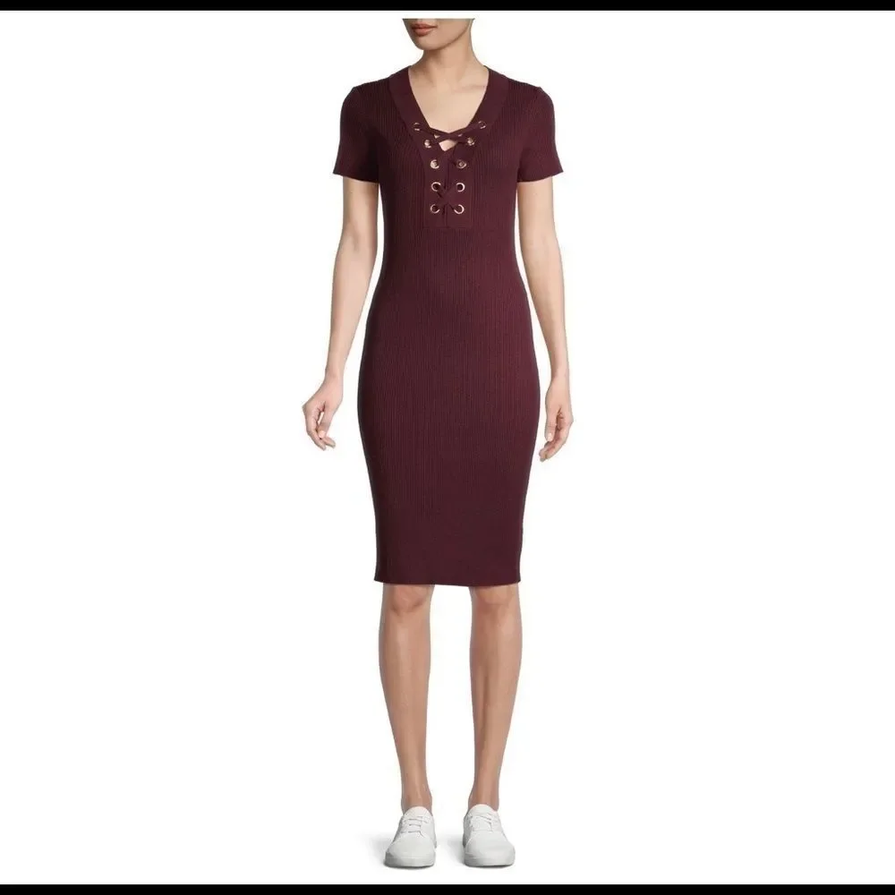 🆕No Boundaries Juniors' Lace up Bodycon Dress - Picture 3 of 10